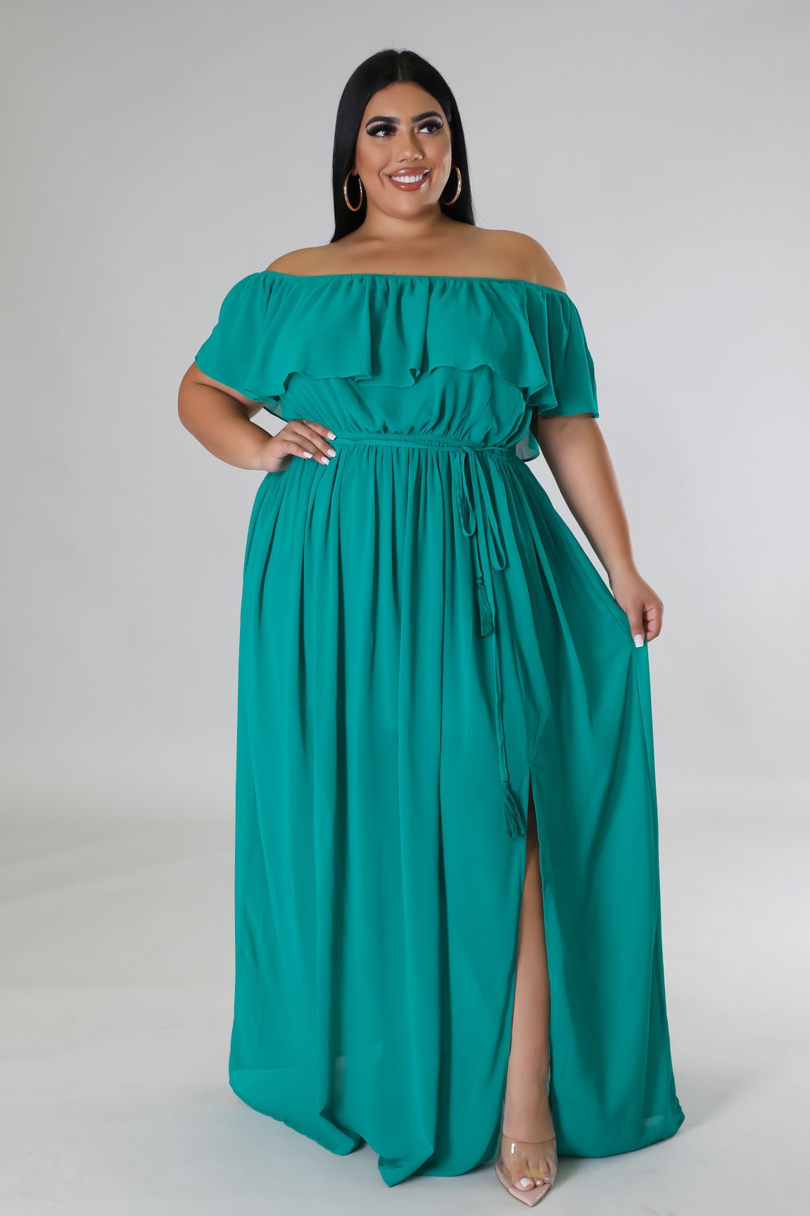 yoyo-reign-plus-size-clothing-Gemstone-Emerald-Off-Shoulder-Maxi-Dress