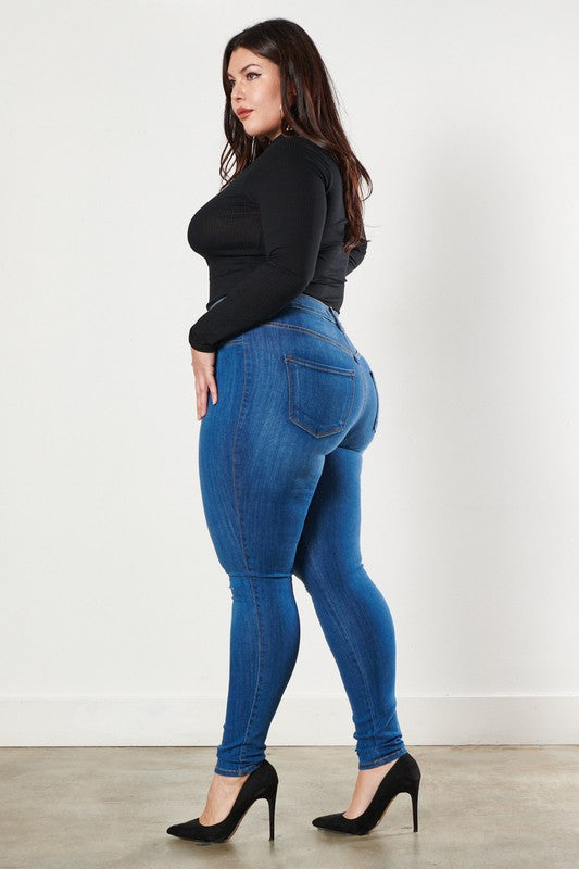 yoyo-reign-plus-size-clothing-High-Waisted-Knee-Slit-Skinny-Jeans